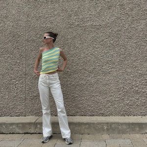 Glassons Flare White Jeans